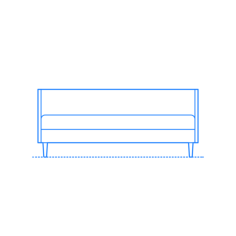 Furniture Divan Jude Mid Century Daybed Silhouette Cutting Svg Files, Free Vectors File